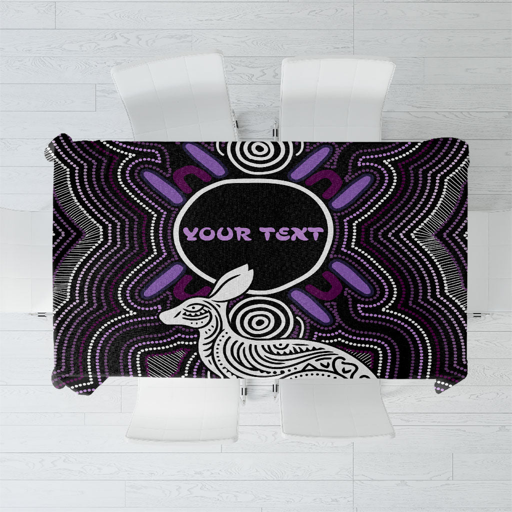 Personalised Aboriginal 50th Birthday Tablecloth Kangaroo Indigenous Dot Art Australian Culture