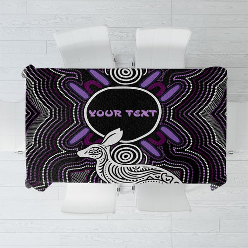 Personalised Aboriginal 50th Birthday Tablecloth Kangaroo Indigenous Dot Art Australian Culture