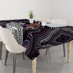 Personalised Aboriginal 50th Birthday Tablecloth Kangaroo Indigenous Dot Art Australian Culture