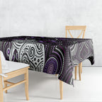 Personalised Aboriginal 50th Birthday Tablecloth Kangaroo Indigenous Dot Art Australian Culture