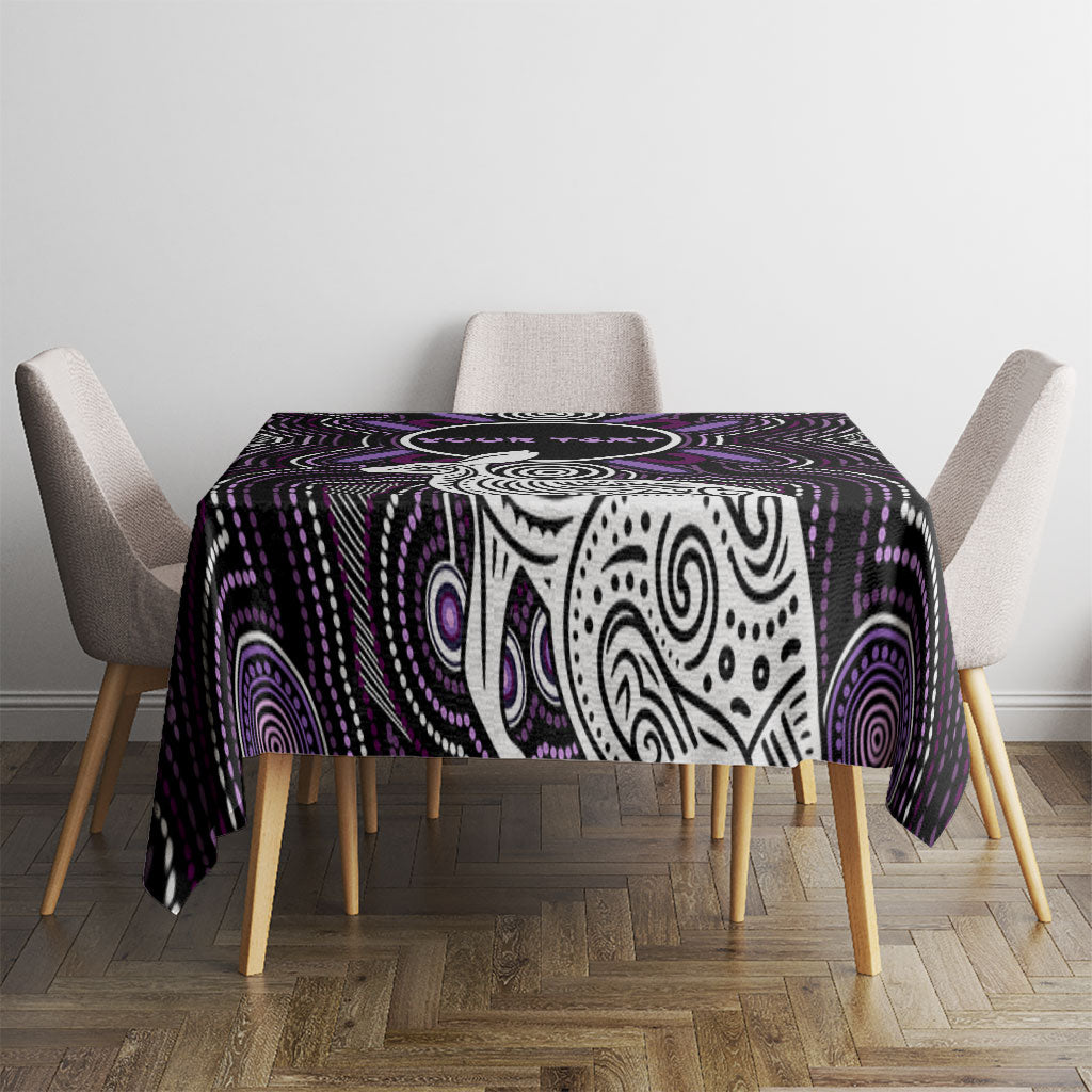 Personalised Aboriginal 50th Birthday Tablecloth Kangaroo Indigenous Dot Art Australian Culture