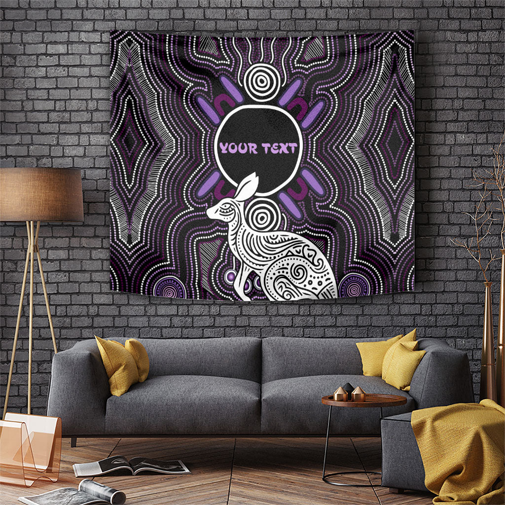 Personalised Aboriginal 50th Birthday Tapestry Kangaroo Indigenous Dot Art Australian Culture