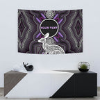 Personalised Aboriginal 50th Birthday Tapestry Kangaroo Indigenous Dot Art Australian Culture