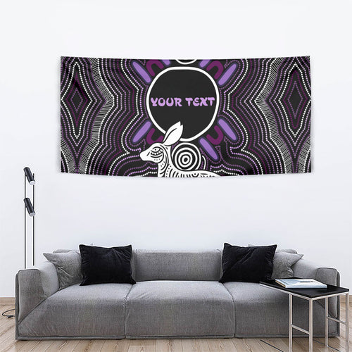 Personalised Aboriginal 50th Birthday Tapestry Kangaroo Indigenous Dot Art Australian Culture