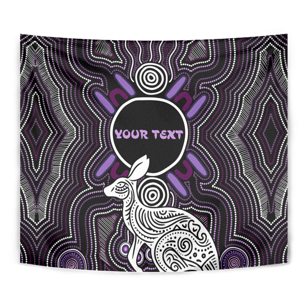 Personalised Aboriginal 50th Birthday Tapestry Kangaroo Indigenous Dot Art Australian Culture