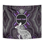 Personalised Aboriginal 50th Birthday Tapestry Kangaroo Indigenous Dot Art Australian Culture
