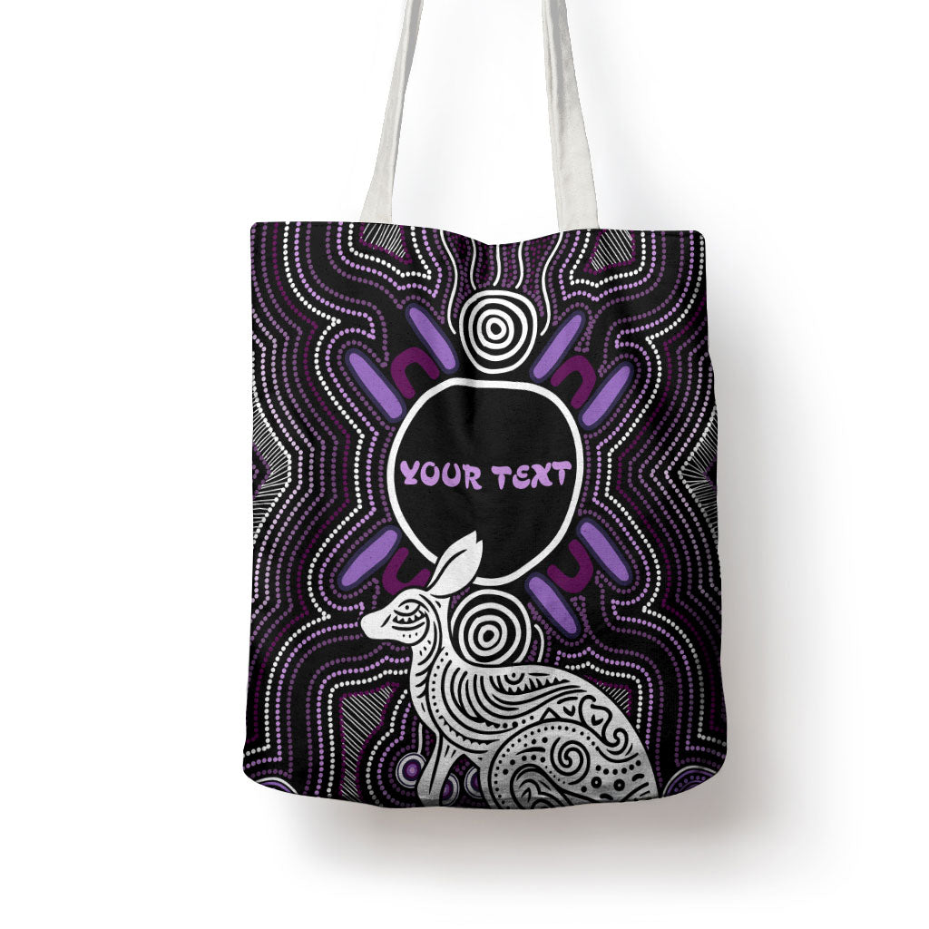 Personalised Aboriginal 50th Birthday Tote Bag Kangaroo Indigenous Dot Art Australian Culture