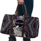 Personalised Aboriginal 50th Birthday Travel Bag Kangaroo Indigenous Dot Art Australian Culture