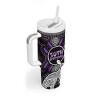 Personalised Aboriginal 50th Birthday Tumbler With Handle Kangaroo Indigenous Dot Art Australian Culture