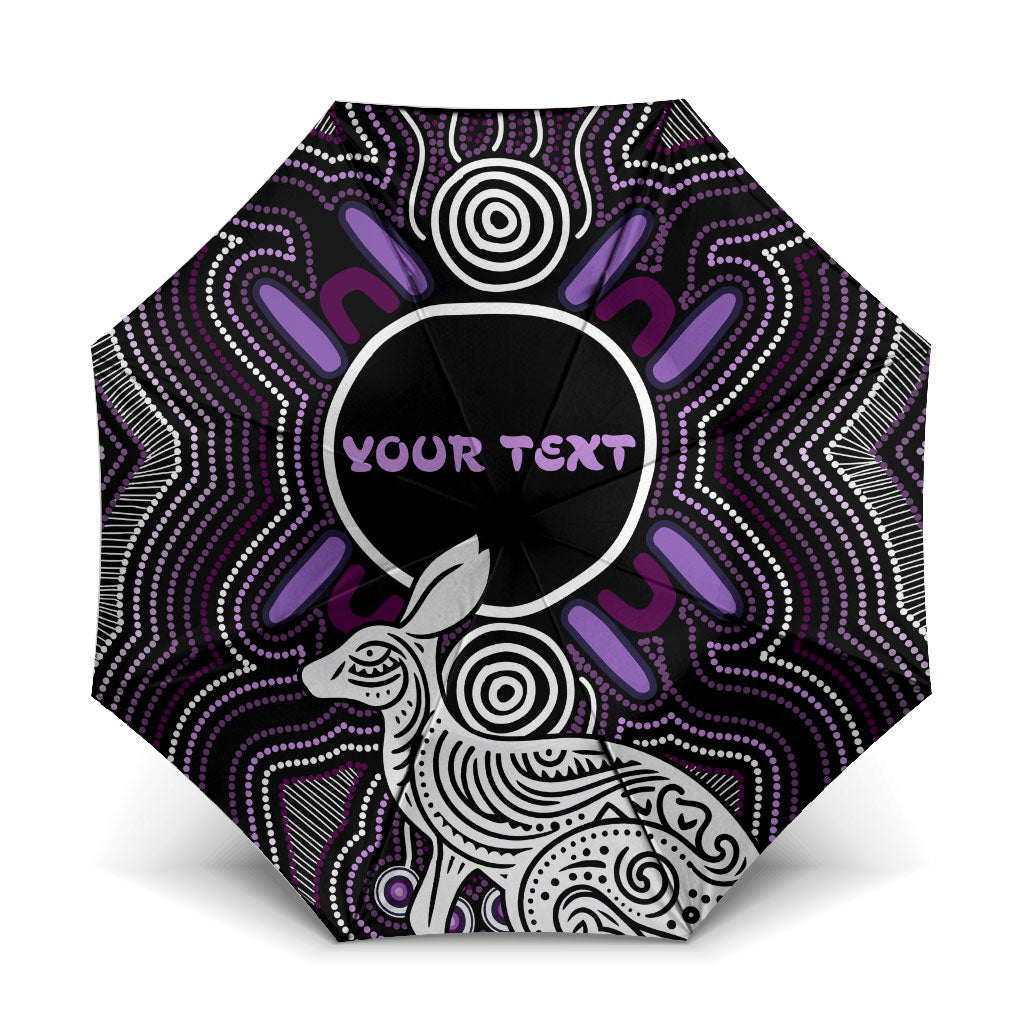 Personalised Aboriginal 50th Birthday Umbrella Kangaroo Indigenous Dot Art Australian Culture