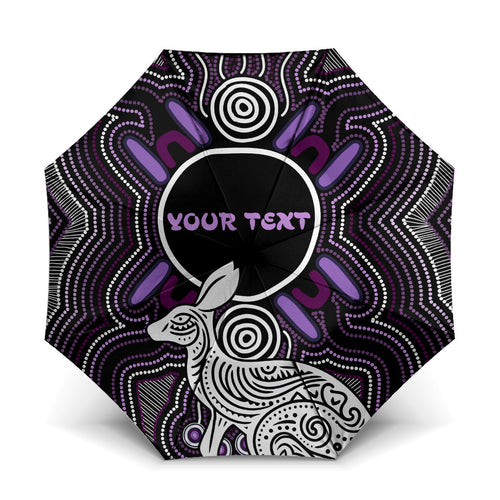 Personalised Aboriginal 50th Birthday Umbrella Kangaroo Indigenous Dot Art Australian Culture