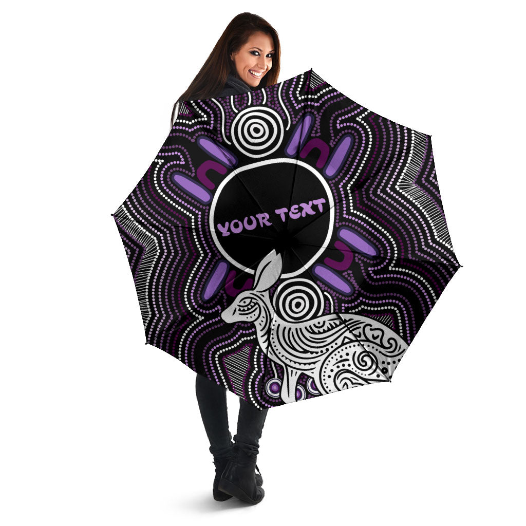 Personalised Aboriginal 50th Birthday Umbrella Kangaroo Indigenous Dot Art Australian Culture
