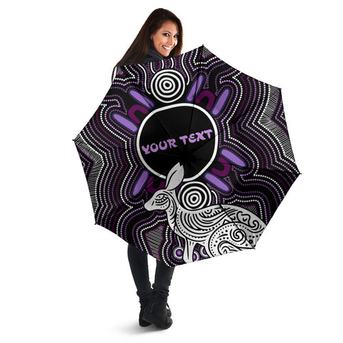 Personalised Aboriginal 50th Birthday Umbrella Kangaroo Indigenous Dot Art Australian Culture