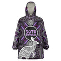 Personalised Aboriginal 50th Birthday Wearable Blanket Hoodie Kangaroo Indigenous Dot Art Australian Culture