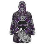 Personalised Aboriginal 50th Birthday Wearable Blanket Hoodie Kangaroo Indigenous Dot Art Australian Culture