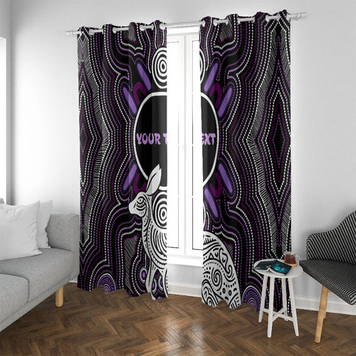 Personalised Aboriginal 50th Birthday Window Curtain Kangaroo Indigenous Dot Art Australian Culture