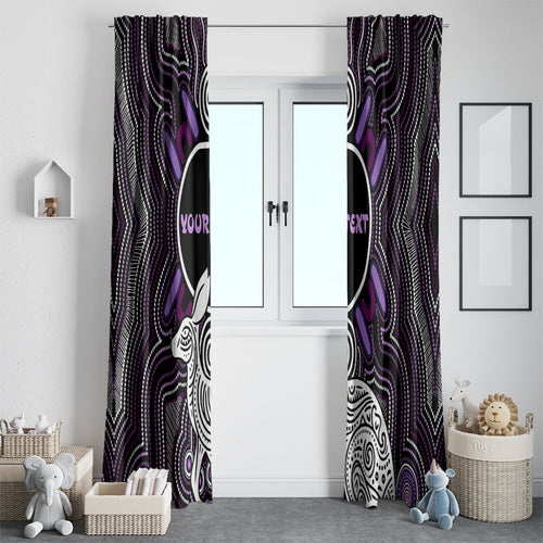 Personalised Aboriginal 50th Birthday Window Curtain Kangaroo Indigenous Dot Art Australian Culture