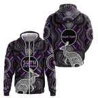 Personalised Aboriginal 50th Birthday Zip Hoodie Kangaroo Indigenous Dot Art Australian Culture