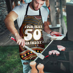Personalised Aboriginal 50th Birthday Apron Indigenous Dot Painting Native Australian Celebration