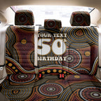 Personalised Aboriginal 50th Birthday Back Car Seat Cover Indigenous Dot Painting Native Australian Celebration