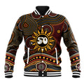 Personalised Aboriginal 50th Birthday Baseball Jacket Indigenous Dot Painting Native Australian Celebration