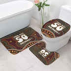Personalised Aboriginal 50th Birthday Bathroom Set Indigenous Dot Painting Native Australian Celebration