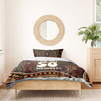Personalised Aboriginal 50th Birthday Bedding Set Indigenous Dot Painting Native Australian Celebration