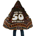 Personalised Aboriginal 50th Birthday Cloak Indigenous Dot Painting Native Australian Celebration