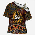 Personalised Aboriginal 50th Birthday Cross Shoulder Shirt Indigenous Dot Painting Native Australian Celebration