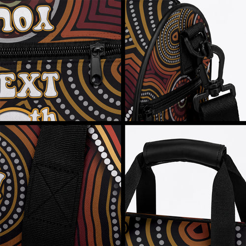 Personalised Aboriginal 50th Birthday Duffle Bag Indigenous Dot Painting Native Australian Celebration