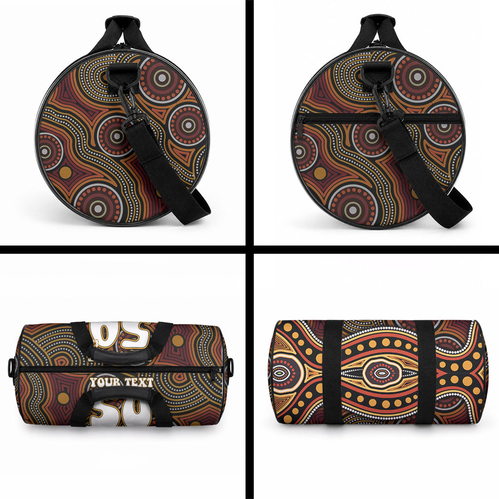 Personalised Aboriginal 50th Birthday Duffle Bag Indigenous Dot Painting Native Australian Celebration