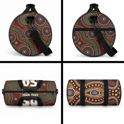 Personalised Aboriginal 50th Birthday Duffle Bag Indigenous Dot Painting Native Australian Celebration