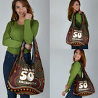 Personalised Aboriginal 50th Birthday Grocery Bag Indigenous Dot Painting Native Australian Celebration