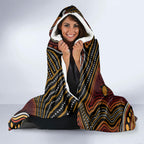 Personalised Aboriginal 50th Birthday Hooded Blanket Indigenous Dot Painting Native Australian Celebration