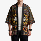 Personalised Aboriginal 50th Birthday Kimono Indigenous Dot Painting Native Australian Celebration