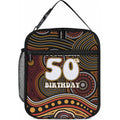 Personalised Aboriginal 50th Birthday Lunch Bag Indigenous Dot Painting Native Australian Celebration