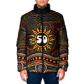 Personalised Aboriginal 50th Birthday Padded Jacket Indigenous Dot Painting Native Australian Celebration