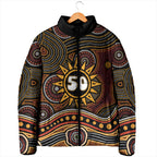 Personalised Aboriginal 50th Birthday Padded Jacket Indigenous Dot Painting Native Australian Celebration