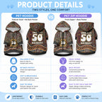Personalised Aboriginal 50th Birthday Pet Hoodie Indigenous Dot Painting Native Australian Celebration