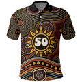 Personalised Aboriginal 50th Birthday Polo Shirt Indigenous Dot Painting Native Australian Celebration
