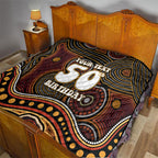 Personalised Aboriginal 50th Birthday Quilt Indigenous Dot Painting Native Australian Celebration