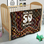 Personalised Aboriginal 50th Birthday Quilt Indigenous Dot Painting Native Australian Celebration