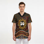Personalised Aboriginal 50th Birthday Scrub Top Indigenous Dot Painting Native Australian Celebration