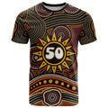 Personalised Aboriginal 50th Birthday T Shirt Indigenous Dot Painting Native Australian Celebration