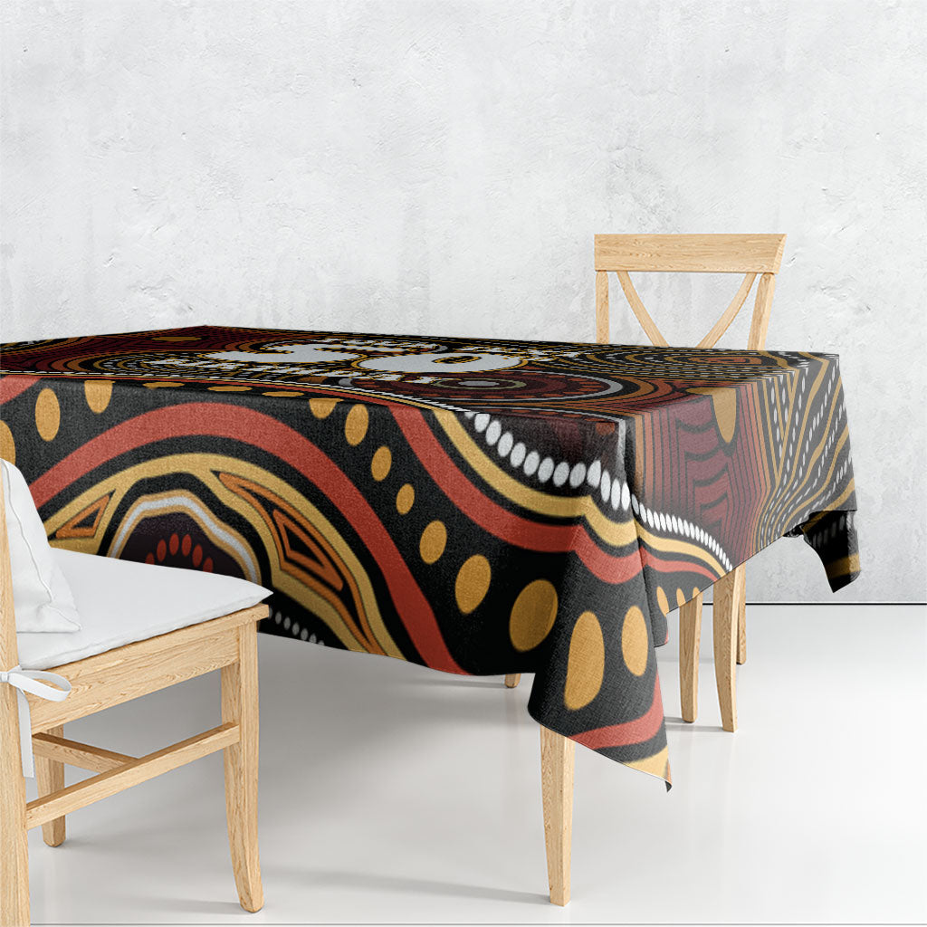 Personalised Aboriginal 50th Birthday Tablecloth Indigenous Dot Painting Native Australian Celebration
