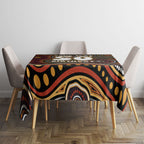 Personalised Aboriginal 50th Birthday Tablecloth Indigenous Dot Painting Native Australian Celebration