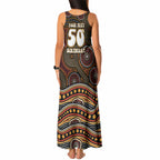 Personalised Aboriginal 50th Birthday Tank Maxi Dress Indigenous Dot Painting Native Australian Celebration