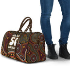 Personalised Aboriginal 50th Birthday Travel Bag Indigenous Dot Painting Native Australian Celebration