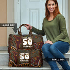 Personalised Aboriginal 50th Birthday Travel Bag Indigenous Dot Painting Native Australian Celebration