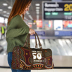 Personalised Aboriginal 50th Birthday Travel Bag Indigenous Dot Painting Native Australian Celebration